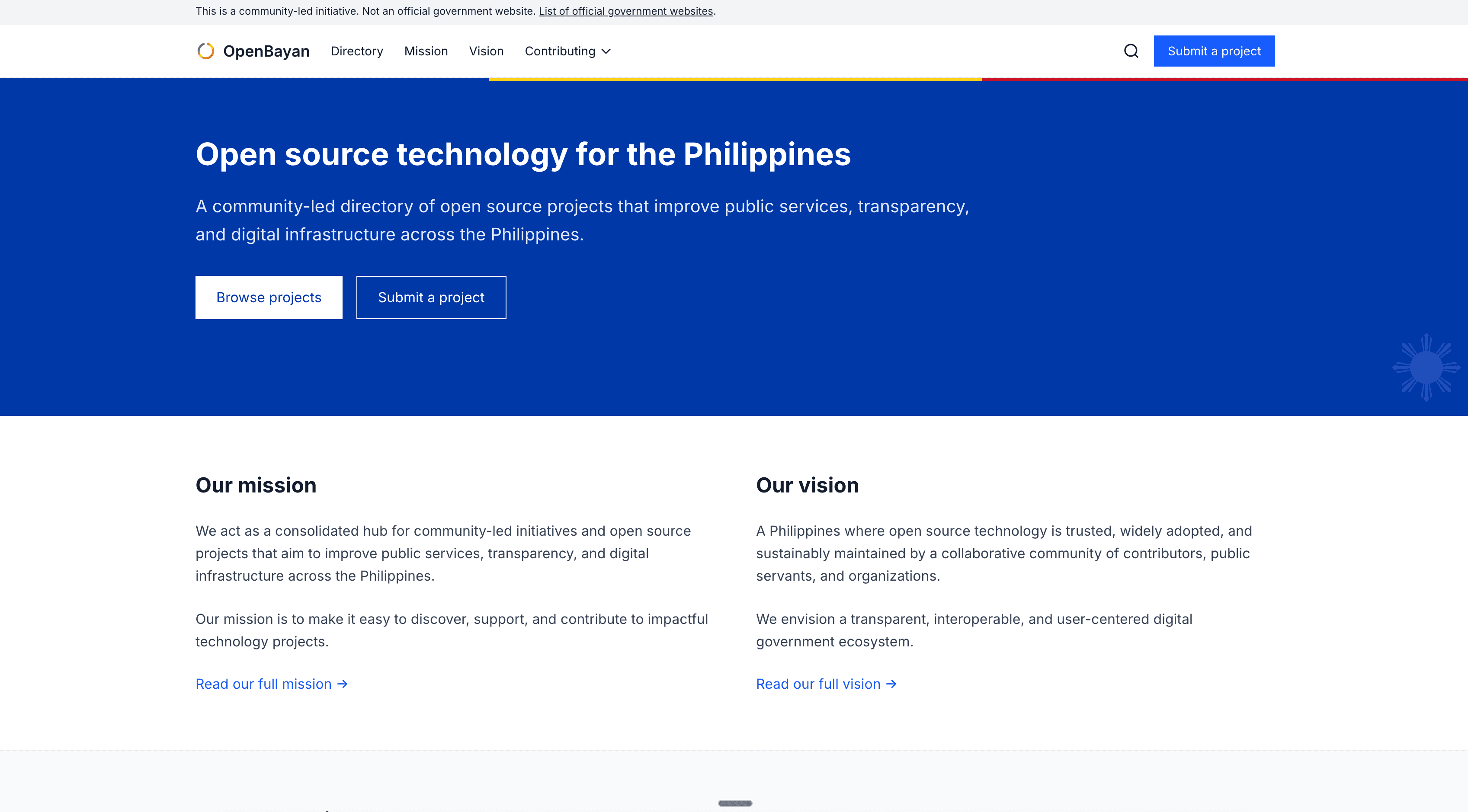 openbayan directory for open-source philippine public-service projects