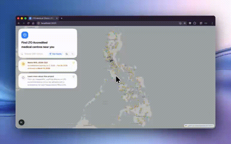 reporting a missing location from search