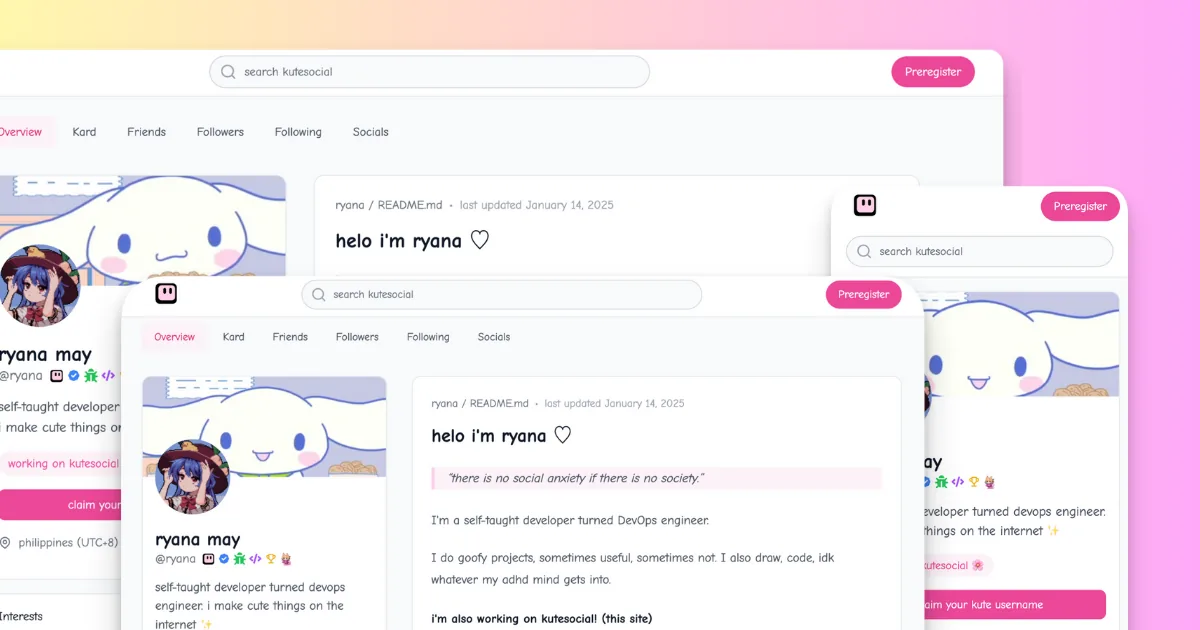 kute social / screens