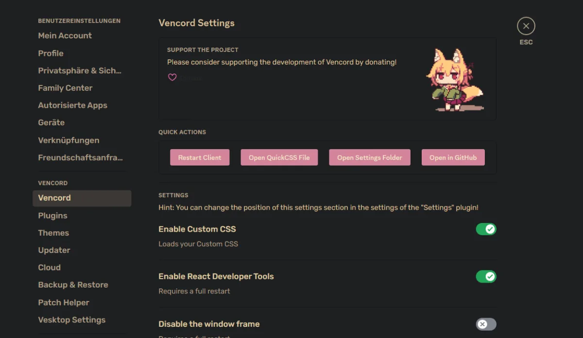 vencord, made pink