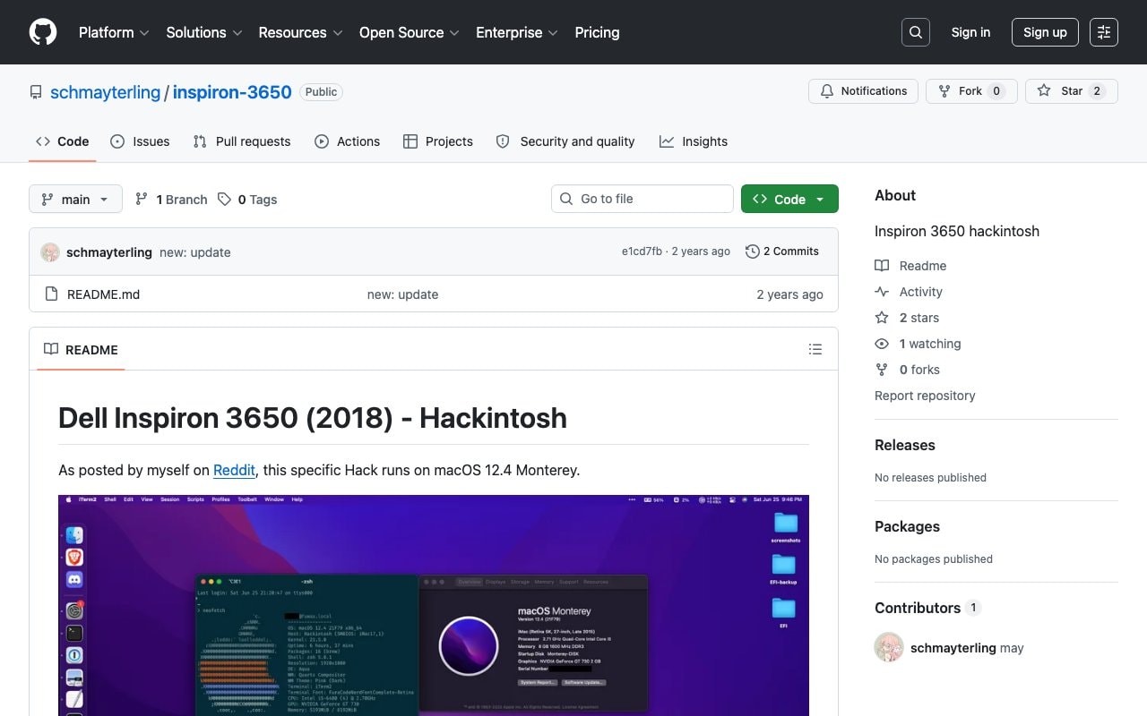 3650 hackintosh project screenshot