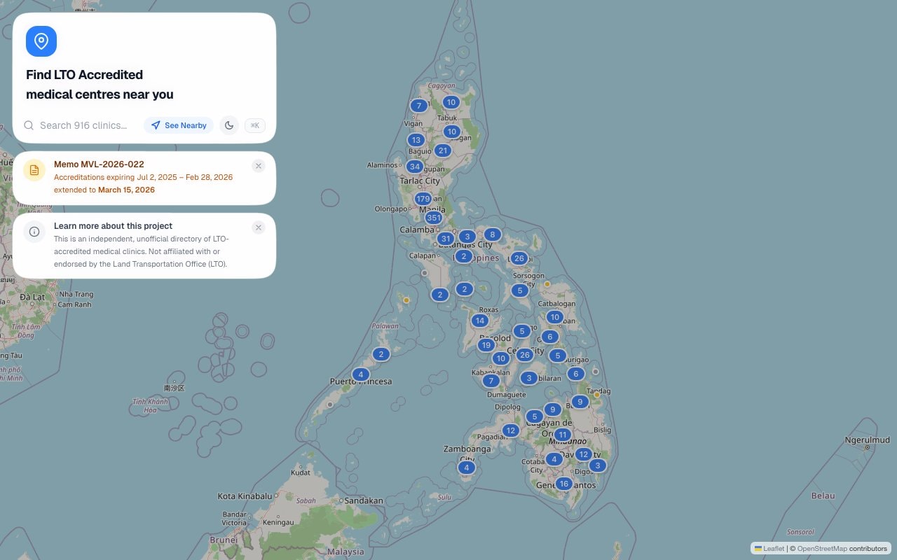 lto medical clinics project screenshot