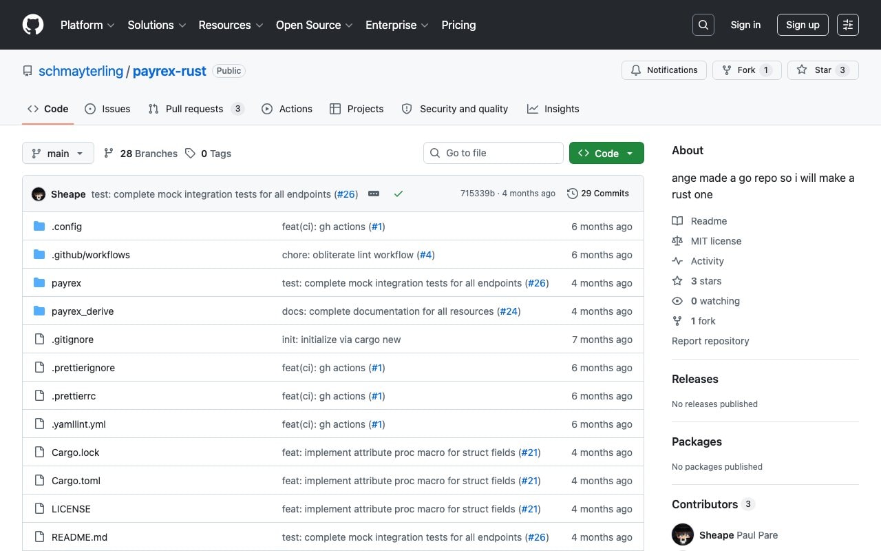 payrex-rust project screenshot