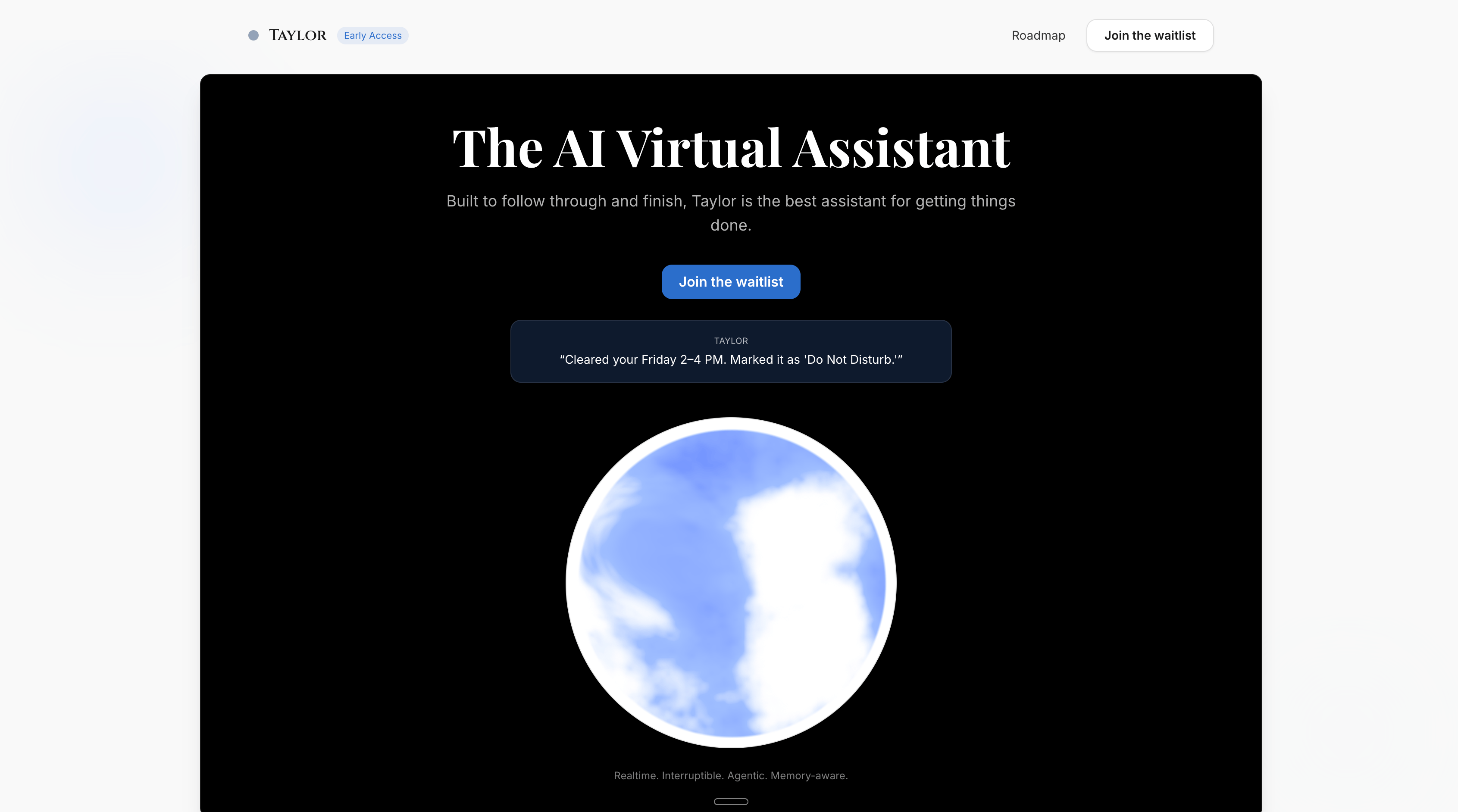 taylor ai interface
