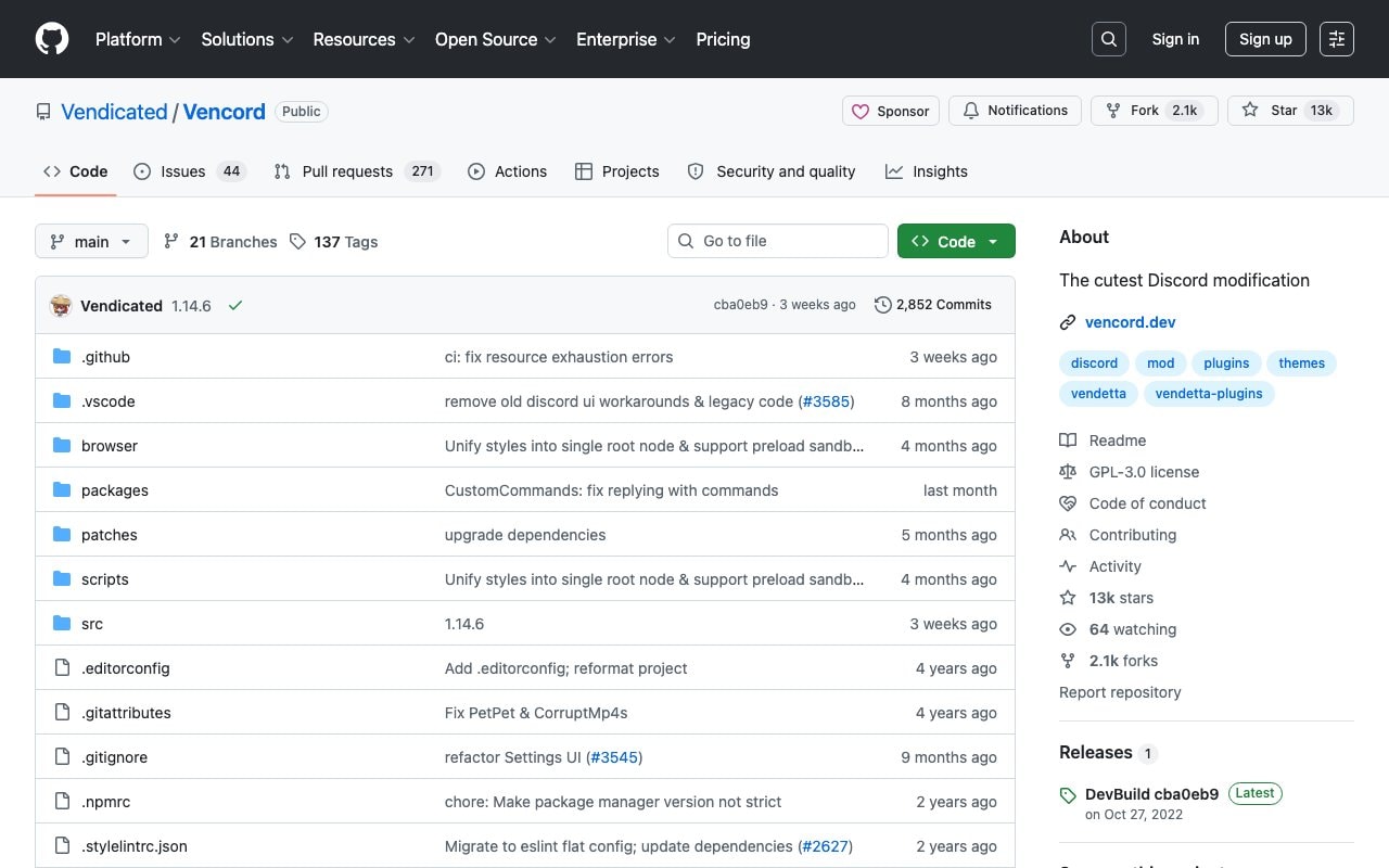 vencord project screenshot